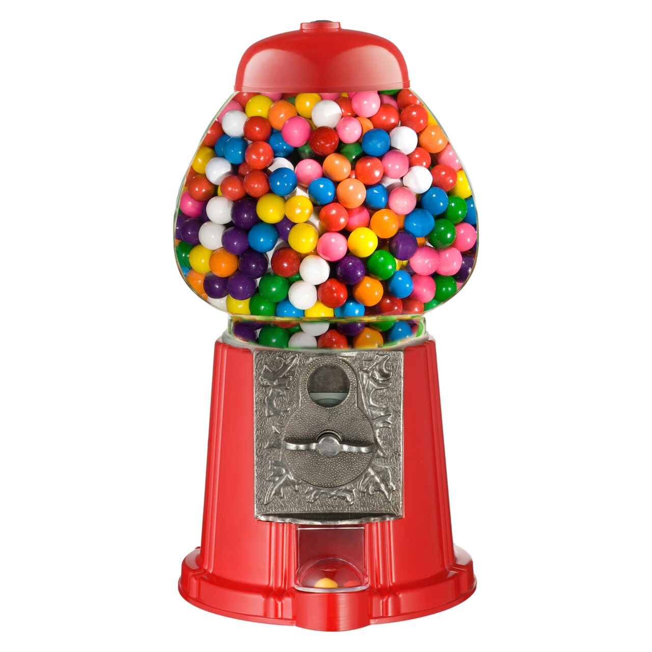 Candy Gumball Machine 15 Inch Vintage Metal Glass Dispenser Adjustable Bank